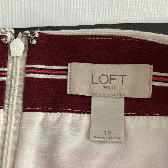 Loft Striped Short Skirt Size 12 - Picture 6 of 12
